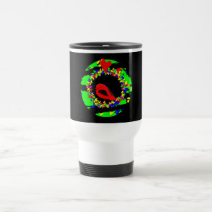 Punk Cardinal Christmas wreath Travel Mug