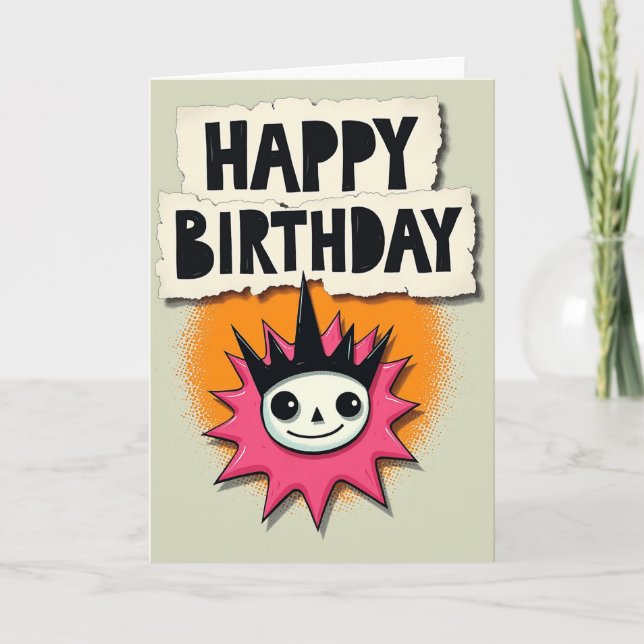 Punk Character Birthday Card (Front)