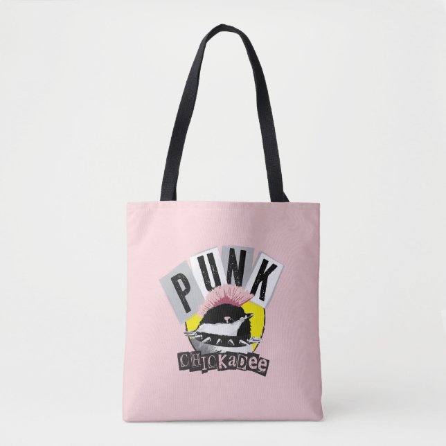Punk Chickadee Tote Bag (Front)