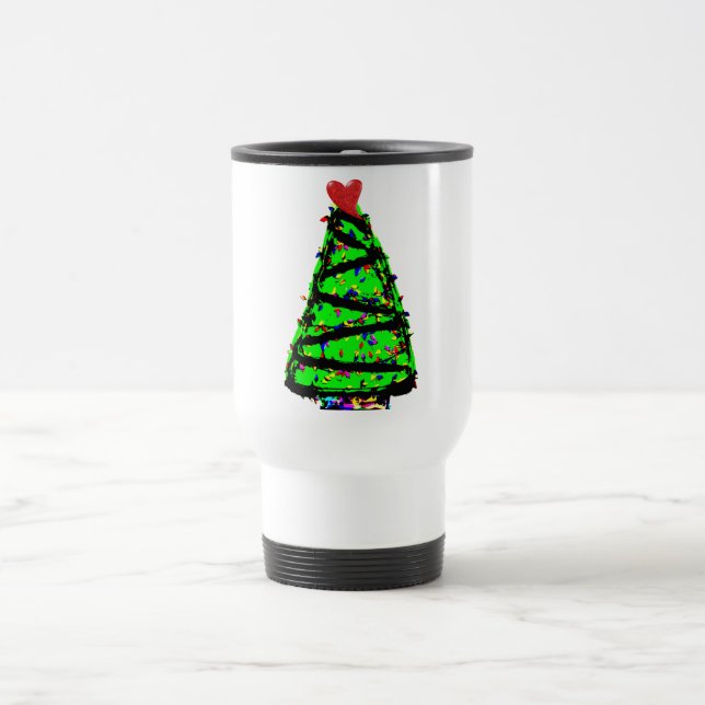 Punk Christmas tree Travel Mug (Center)