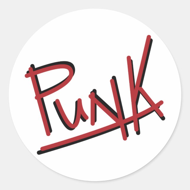 Punk Classic Round Sticker (Front)