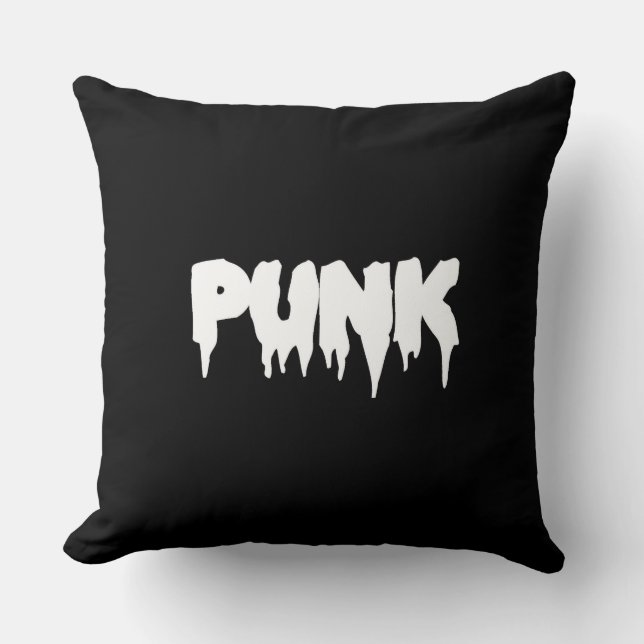 PUNK - Coussin de la police de la goutte blanche p (Recto)