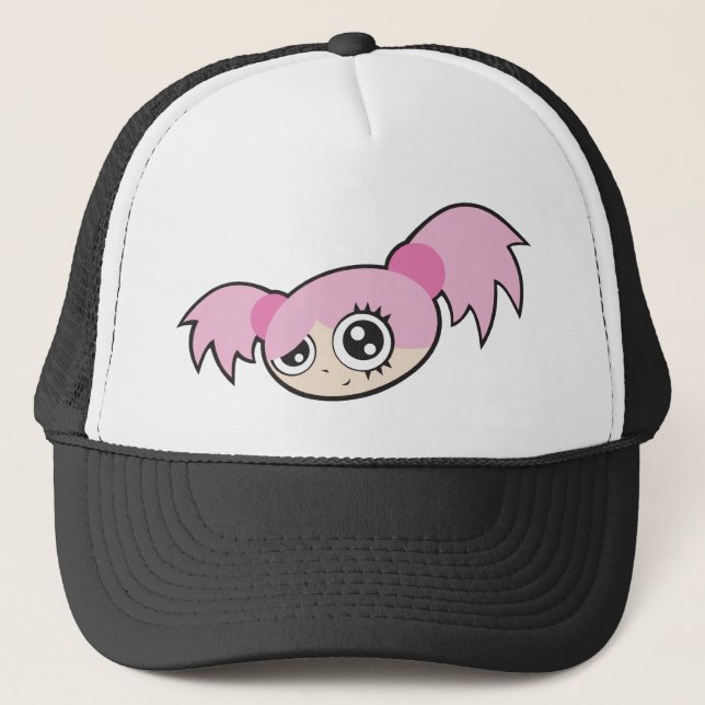 Punk Girl Pink Trucker Hat (Front)
