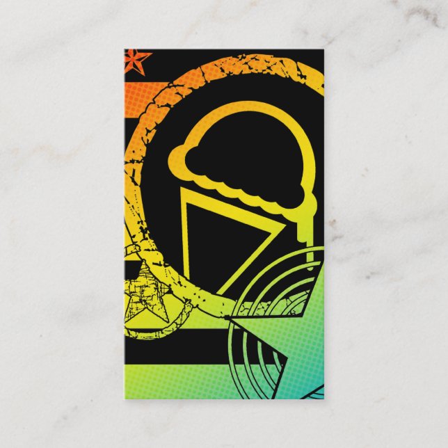 punk ice cream dripz business card (Front)