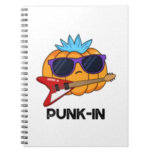 Punk-in Funny Punk Rock Pumpkin Pun  Notebook