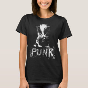 Punk Kitten Cat With Mohawk Nge Gothic Design T-Shirt