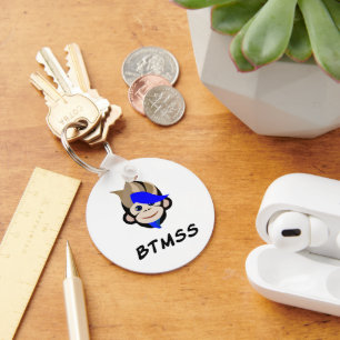 Punk monkey blue eyed monkey btmss  keychain