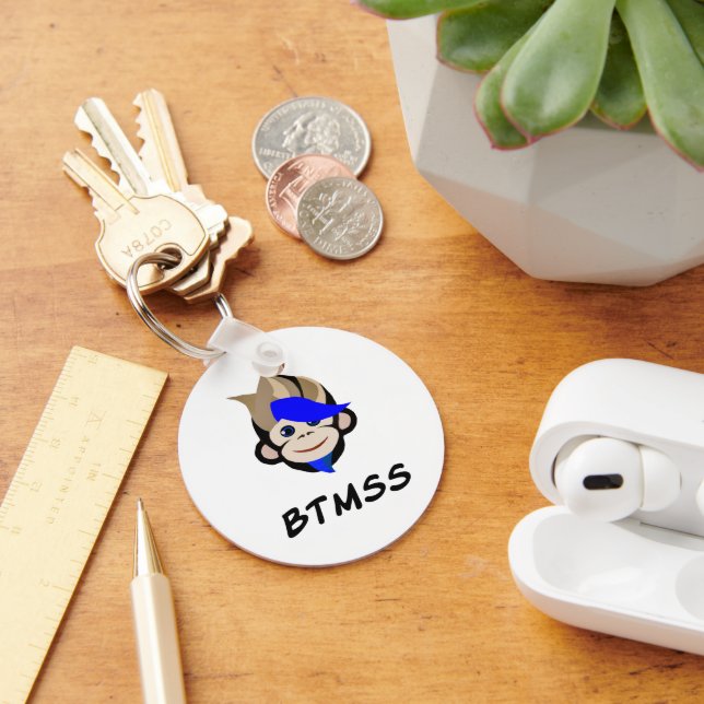 Punk monkey blue eyed monkey btmss  keychain (Desk)