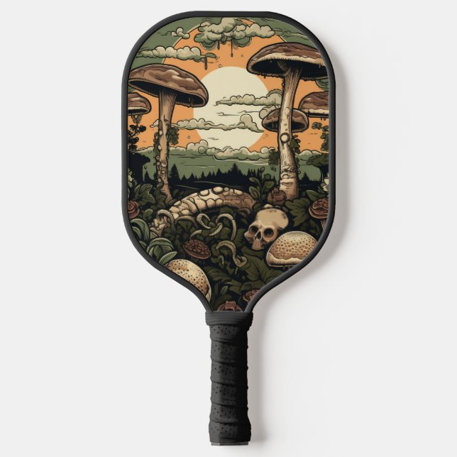Punk Mushroom Forest Pickleball Paddle (Front)