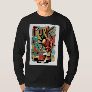 Punk music musician abstract guitar rock rave conc T-Shirt