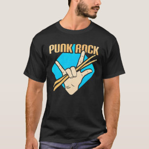Punk Music Retro Punk Rock Drums Percussionists Dr T-Shirt