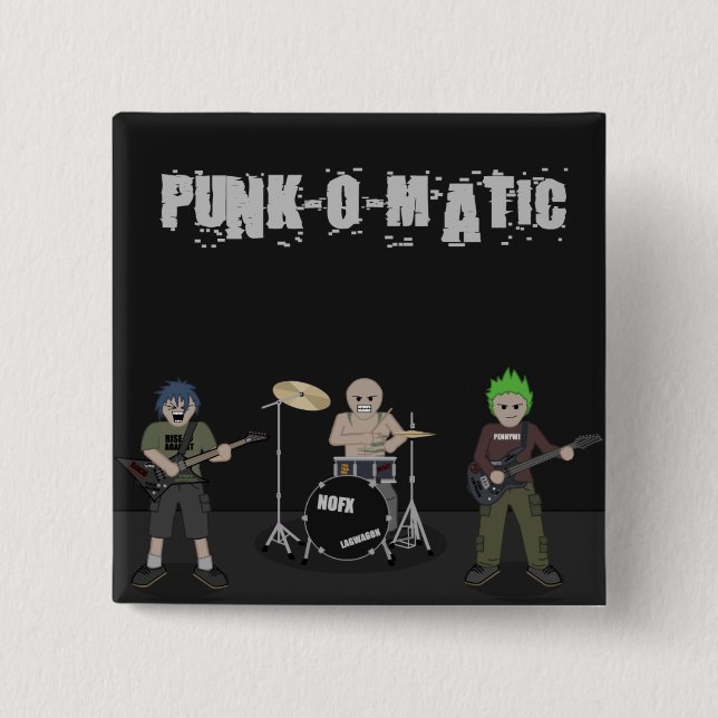 Punk-o-Matic 1 2 Inch Square Button (Front)