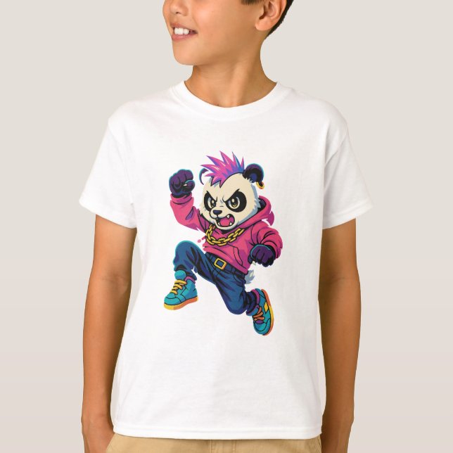 Punk Panda Power T-Shirt (Front)
