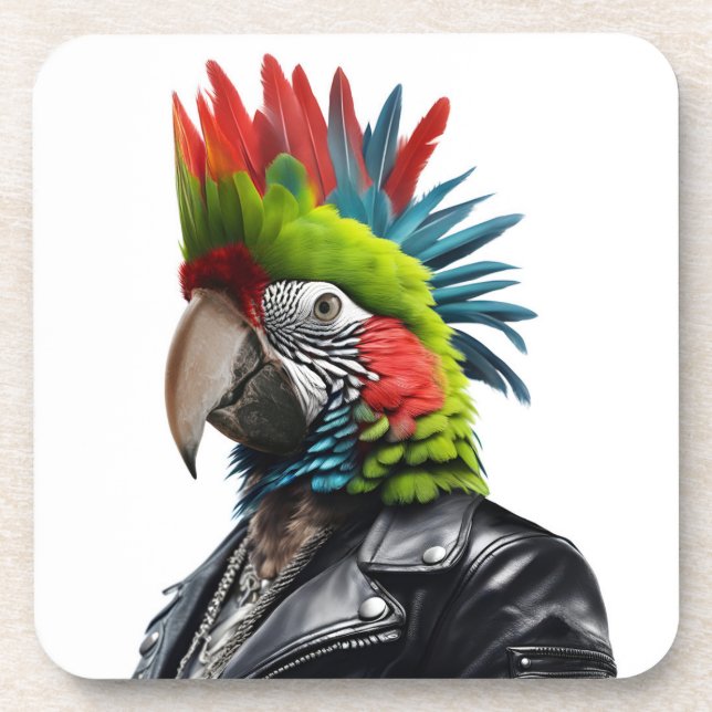 Punk Parrot Coaster (Front)