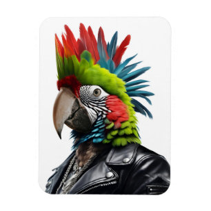Punk Parrot Magnet