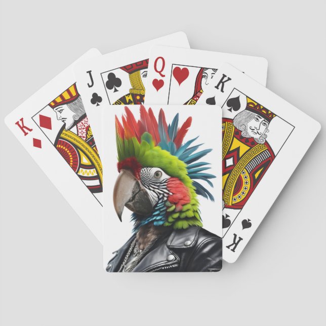 Punk Parrot Playing Cards (Back)