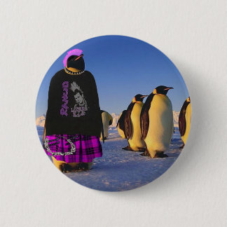 Punk Penguin 2 Inch Round Button