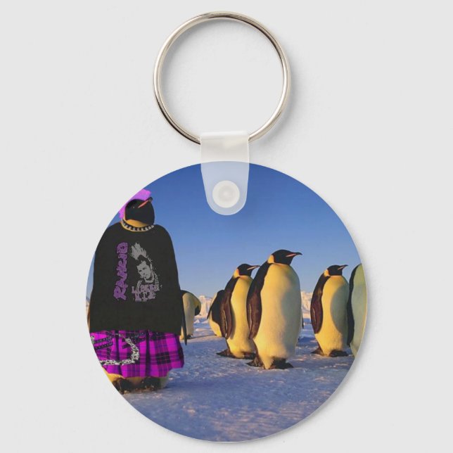 Punk Penguin Keychain (Front)