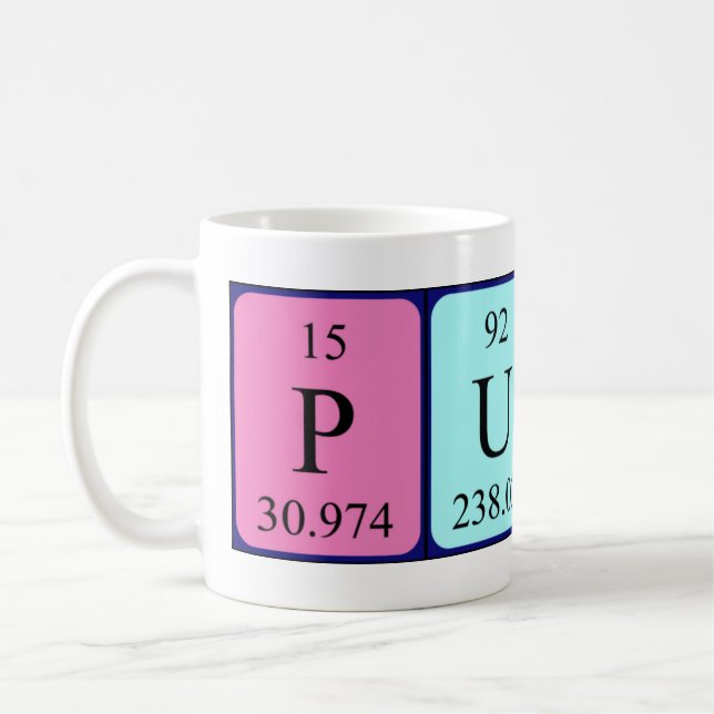 Punk periodic table word mug (Left)