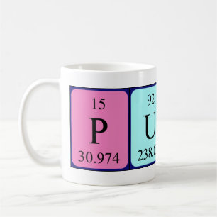 Punk périodique table mot mug