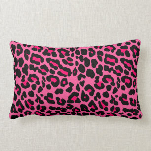 Punk  Pink Leopard Print Lumbar Pillow