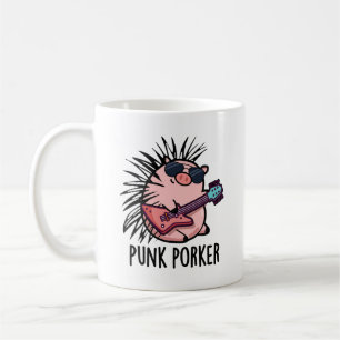 Punk Porker Funny Punk Rocker Pig Pun  Coffee Mug