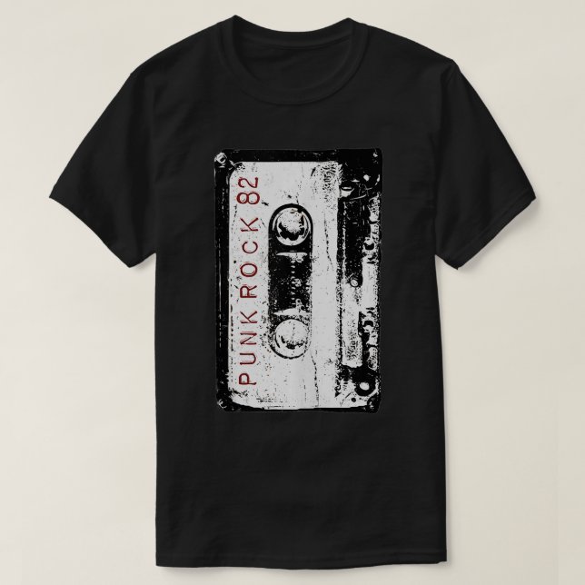 Punk Rock 80s Retro Concert Mixtape Cassette Vinta T-Shirt (Design Front)
