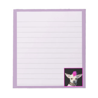 Punk Rock  Chihuahua  dog notepad