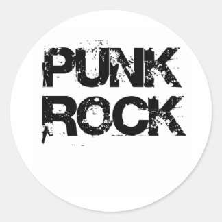PUNK ROCK CLASSIC ROUND STICKER