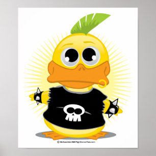 Punk Rock Duck Poster