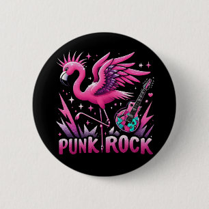punk rock,Flamingo rock 2 Inch Round Button