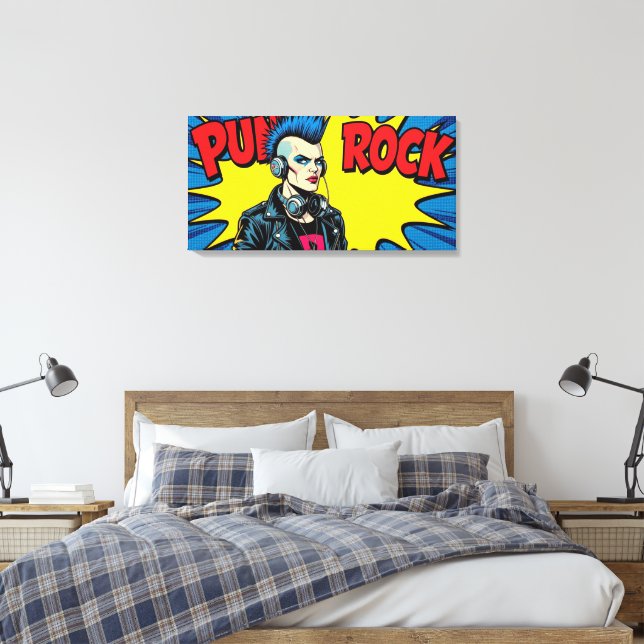 PUNK ROCK FOREVER-5 CANVAS PRINT (Insitu(Bedroom))