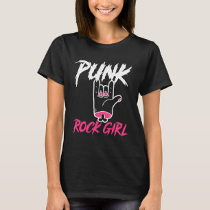 Punk Rock Girl Punker Rocker Rock And Roll Music T-Shirt