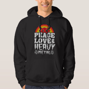 Punk Rock Kids Metal Rainbow Satan Peace Love & He Hoodie