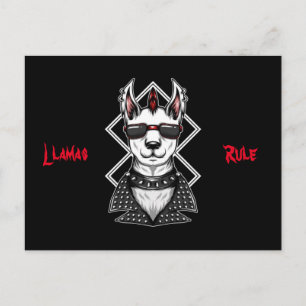 Punk Rock Llamas Rule Postcard