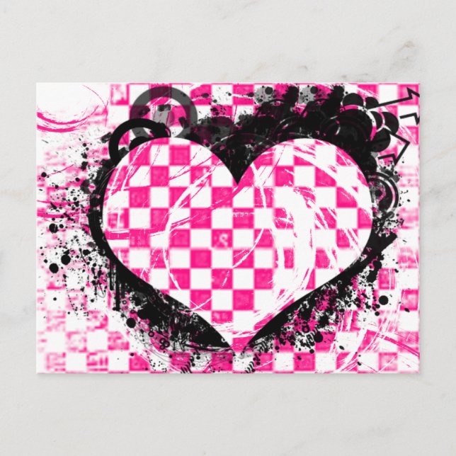 Punk Rock Love Wedding Announcement (Front)