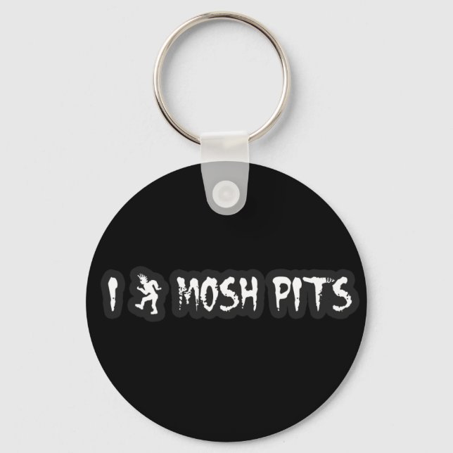 Punk Rock Mosh pit guys girls punk music slam pit Keychain (Front)