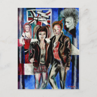 punk rock music fashion image postcard