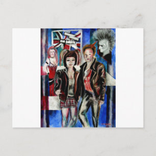 punk rock music fashion image postcard
