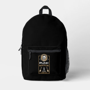 Punk Rock Music Nostalgia Since 1970 Printed Backpack