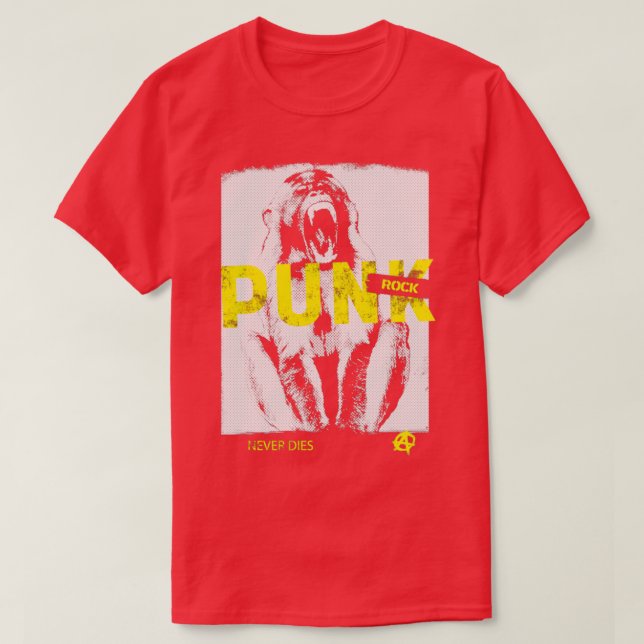 Punk Rock Never Dies T-Shirt (Design Front)