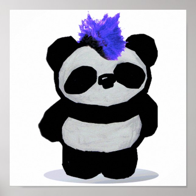Punk Rock Panda Poster (Front)