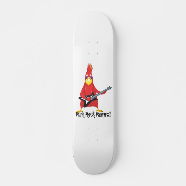 PUNK ROCK PARROT SKATEBOARD DECK (Front)
