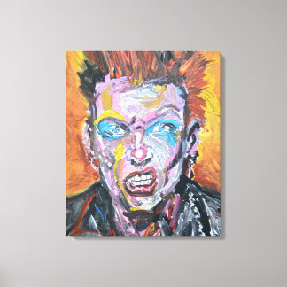 Punk Rock Portrait Neo-Expressionist Canvas Print
