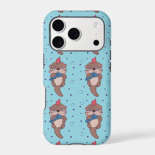 Punk Rock Sea Otter with Fish   Funny Animal Art
