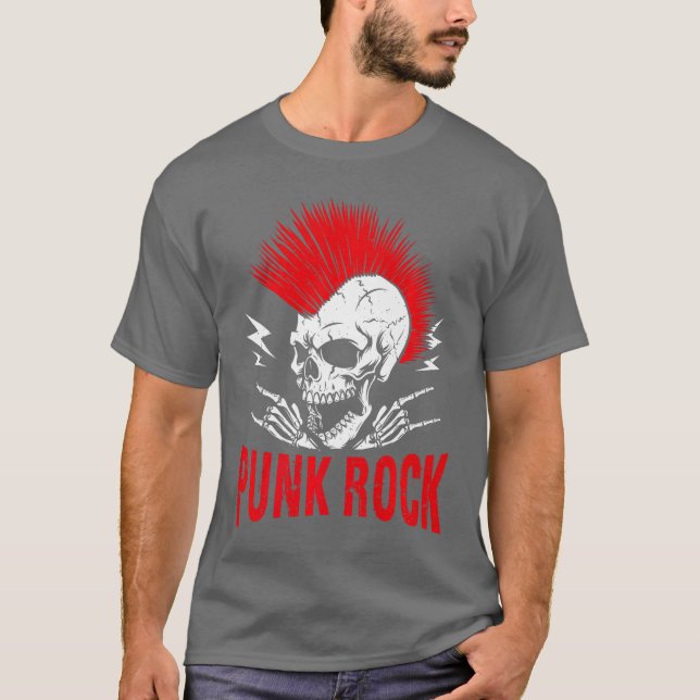 Punk Rock Skeleton Premium T-Shirt (Front)