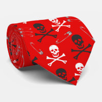 Punk Rock Skulls and Safety Pins Pattern