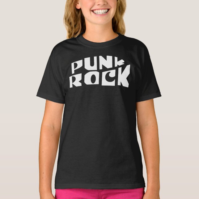 Punk Rock Typography Banner T-Shirt (Front)