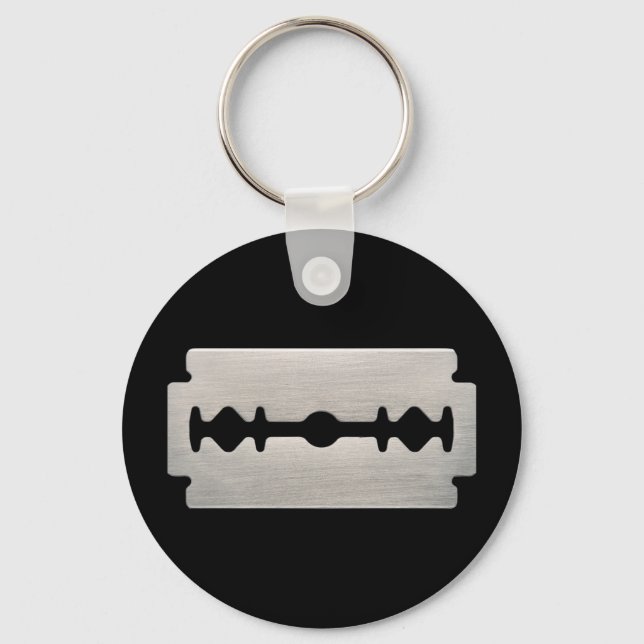 PUNK ROCKER RAZOR BLADES KEYCHAIN (Front)