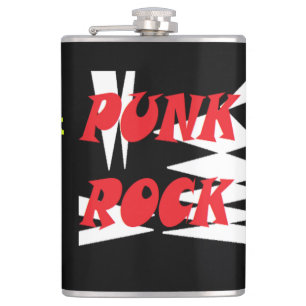 PUNK ROCKERS RULE OKAY DESIGN HIP FLASK